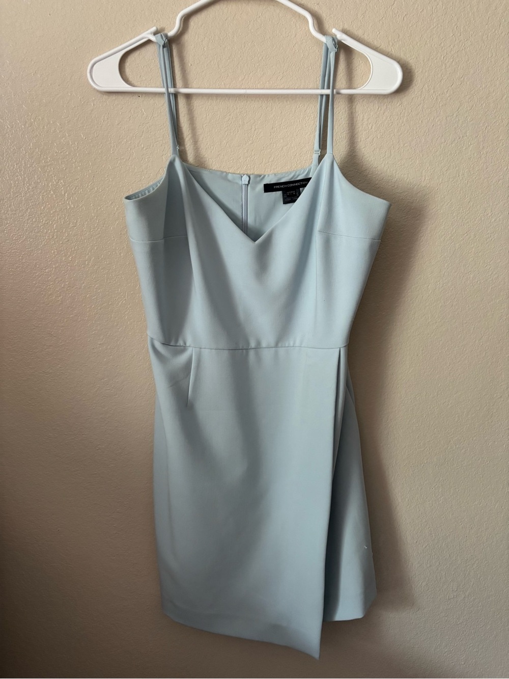 French Connection Pale Blue Spaghetti Strap Mini Dress size 10